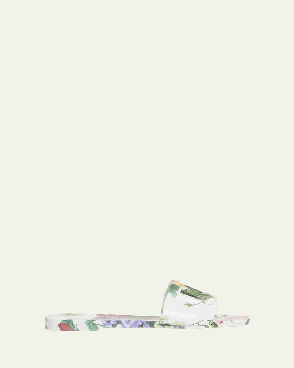 Bianca Floral Rubber DG Flat Sandals